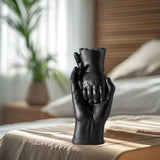 Maxbell Ceramic Vase for Flowers Art Desktop Vase for Housewarming Table Living Room Black