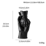Maxbell Ceramic Vase for Flowers Art Desktop Vase for Housewarming Table Living Room Black