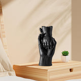 Maxbell Ceramic Vase for Flowers Art Desktop Vase for Housewarming Table Living Room Black