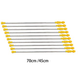 Maxbell 10 Pieces Replacement Sprayer Wand Stainless Steel Agricultural Sprayer Pole 70cm to 130cm