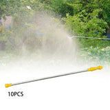 Maxbell 10 Pieces Replacement Sprayer Wand Stainless Steel Agricultural Sprayer Pole 70cm to 130cm