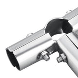Maxbell 10Pcs Stainless Steel Tube Connector 25mm Diameter for Round Pipe Connection Five Connector