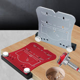 Maxbell 35mm Hinge Hole Opener Woodworking Flexible Hinge Drilling Positioning Plate Red  Drill Bit