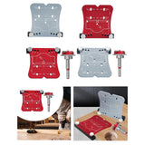 Maxbell 35mm Hinge Hole Opener Woodworking Flexible Hinge Drilling Positioning Plate Red  Drill Bit