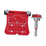 Maxbell 35mm Hinge Hole Opener Woodworking Flexible Hinge Drilling Positioning Plate Red  Drill Bit
