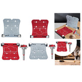 Maxbell 35mm Hinge Hole Opener Woodworking Flexible Hinge Drilling Positioning Plate Red  Drill Bit