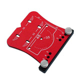 Maxbell 35mm Hinge Hole Opener Woodworking Flexible Hinge Drilling Positioning Plate Red  Drill Bit