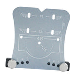 Maxbell 35mm Hinge Hole Opener Woodworking Flexible Hinge Drilling Positioning Plate Silver