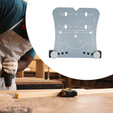 Maxbell 35mm Hinge Hole Opener Woodworking Flexible Hinge Drilling Positioning Plate Silver