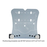 Maxbell 35mm Hinge Hole Opener Woodworking Flexible Hinge Drilling Positioning Plate Silver