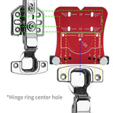 Maxbell 35mm Hinge Hole Opener Woodworking Flexible Hinge Drilling Positioning Plate Red