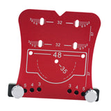 Maxbell 35mm Hinge Hole Opener Woodworking Flexible Hinge Drilling Positioning Plate Red