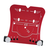Maxbell 35mm Hinge Hole Opener Woodworking Flexible Hinge Drilling Positioning Plate Red