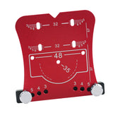 Maxbell 35mm Hinge Hole Opener Woodworking Flexible Hinge Drilling Positioning Plate Red