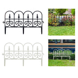 Maxbell Garden Fence Panel Wedding Prop Outside Stairs Backyard Animal Barrier Fence Black