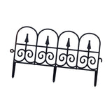 Maxbell Garden Fence Panel Wedding Prop Outside Stairs Backyard Animal Barrier Fence Black