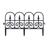 Maxbell Garden Fence Panel Wedding Prop Outside Stairs Backyard Animal Barrier Fence Black