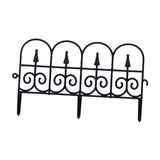 Maxbell Garden Fence Panel Wedding Prop Outside Stairs Backyard Animal Barrier Fence Black