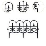 Maxbell Garden Fence Panel Wedding Prop Outside Stairs Backyard Animal Barrier Fence Black