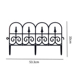 Maxbell Garden Fence Panel Wedding Prop Outside Stairs Backyard Animal Barrier Fence Black