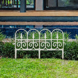 Maxbell Garden Fence Panel Wedding Prop Outside Stairs Backyard Animal Barrier Fence White