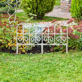 Maxbell Garden Fence Panel Wedding Prop Outside Stairs Backyard Animal Barrier Fence White