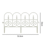 Maxbell Garden Fence Panel Wedding Prop Outside Stairs Backyard Animal Barrier Fence White