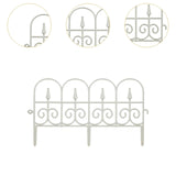 Maxbell Garden Fence Panel Wedding Prop Outside Stairs Backyard Animal Barrier Fence White