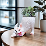Maxbell Fox Statue Flowerpot Cute Versatile Animal Sculpture for Decorating Entrance