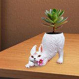Maxbell Fox Statue Flowerpot Cute Versatile Animal Sculpture for Decorating Entrance