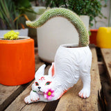 Maxbell Fox Statue Flowerpot Cute Versatile Animal Sculpture for Decorating Entrance