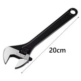 Maxbell Adjustable Wrench Plumber Wrench Large Opening Wrench for Garage Water Pipe 20cm