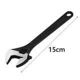 Maxbell Adjustable Wrench Plumber Wrench Large Opening Wrench for Garage Water Pipe 15cm