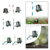 Maxbell Fertilizer Spreader Handheld Corn Vegetables Adjustable Fertilizer Dispenser Red PVC