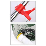 Maxbell Fertilizer Spreader Handheld Corn Vegetables Adjustable Fertilizer Dispenser Red PVC