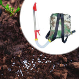 Maxbell Fertilizer Spreader Handheld Corn Vegetables Adjustable Fertilizer Dispenser Red Stainless Steel