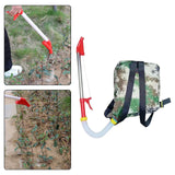 Maxbell Fertilizer Spreader Handheld Corn Vegetables Adjustable Fertilizer Dispenser Red Stainless Steel