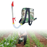 Maxbell Fertilizer Spreader Handheld Corn Vegetables Adjustable Fertilizer Dispenser Red Stainless Steel