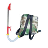 Maxbell Fertilizer Spreader Handheld Corn Vegetables Adjustable Fertilizer Dispenser Red Stainless Steel