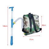 Maxbell Fertilizer Spreader Handheld Corn Vegetables Adjustable Fertilizer Dispenser Blue PVC