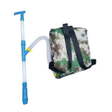 Maxbell Fertilizer Spreader Handheld Corn Vegetables Adjustable Fertilizer Dispenser Blue PVC