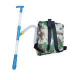 Maxbell Fertilizer Spreader Handheld Corn Vegetables Adjustable Fertilizer Dispenser Blue PVC