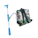 Maxbell Fertilizer Spreader Handheld Corn Vegetables Adjustable Fertilizer Dispenser Blue PVC