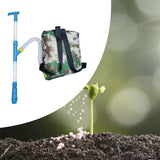 Maxbell Fertilizer Spreader Handheld Corn Vegetables Adjustable Fertilizer Dispenser Blue PVC
