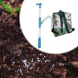 Maxbell Fertilizer Spreader Handheld Corn Vegetables Adjustable Fertilizer Dispenser Blue PVC