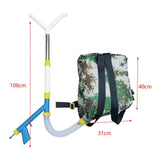 Maxbell Fertilizer Spreader Handheld Corn Vegetables Adjustable Fertilizer Dispenser Y Stainless Steel