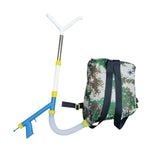 Maxbell Fertilizer Spreader Handheld Corn Vegetables Adjustable Fertilizer Dispenser Y Stainless Steel