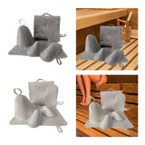 Maxbell 5Pcs Sauna Hat Set Indoor Russian Bath Hat for Shower Bath House Sauna grey