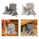 Maxbell 5Pcs Sauna Hat Set Indoor Russian Bath Hat for Shower Bath House Sauna grey