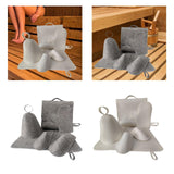 Maxbell 5Pcs Sauna Hat Set Indoor Russian Bath Hat for Shower Bath House Sauna grey